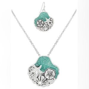 Shell Necklace and Earrings Set